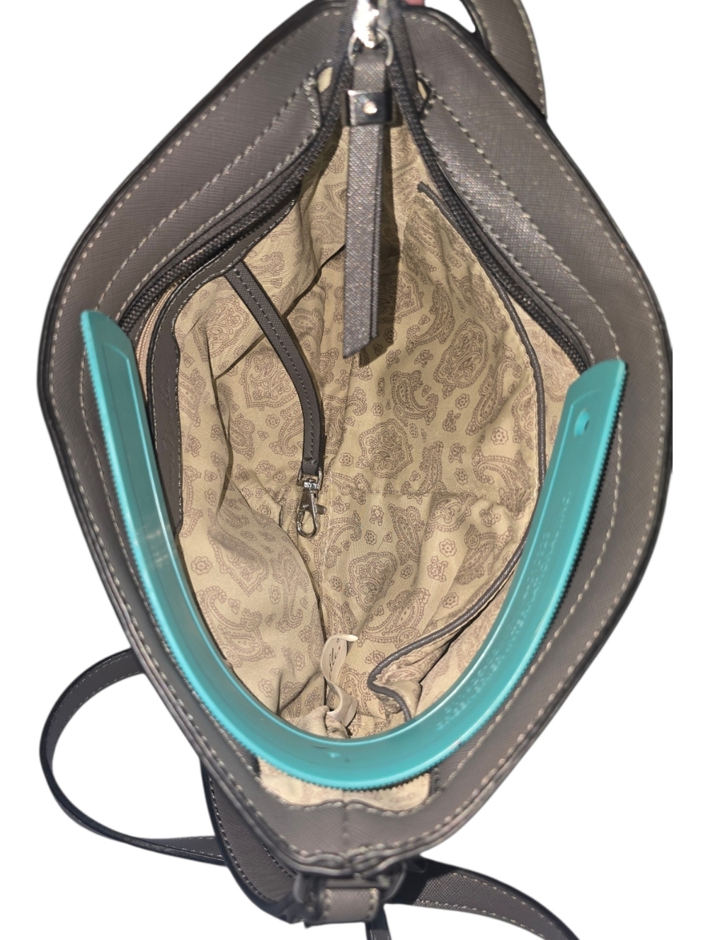 Simply Noelle Compact Gray Crossbody Bag Everyday Style Nylon Body - Picture 7 of 12